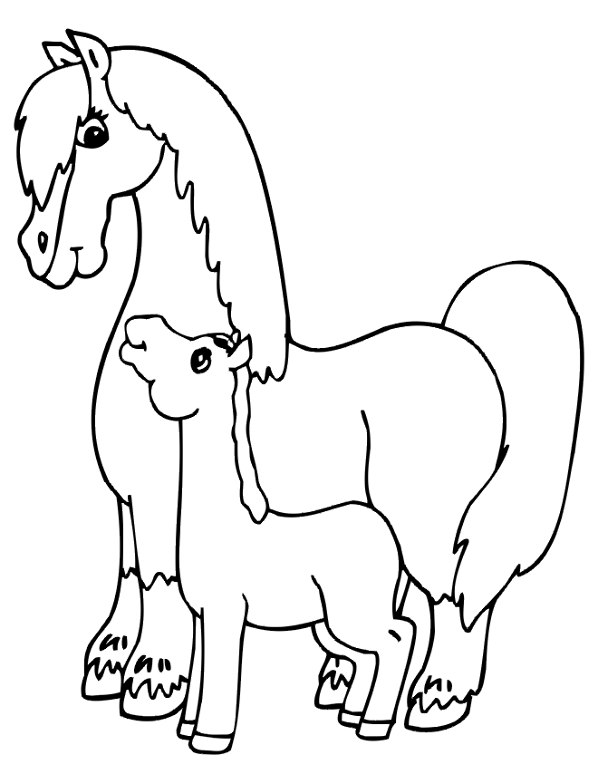 cheval049.gif - Dessins cheval à colorier