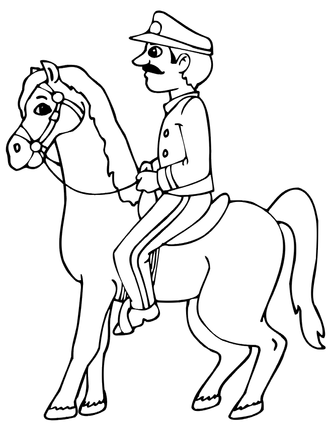 cheval057.gif - Dessins cheval à colorier