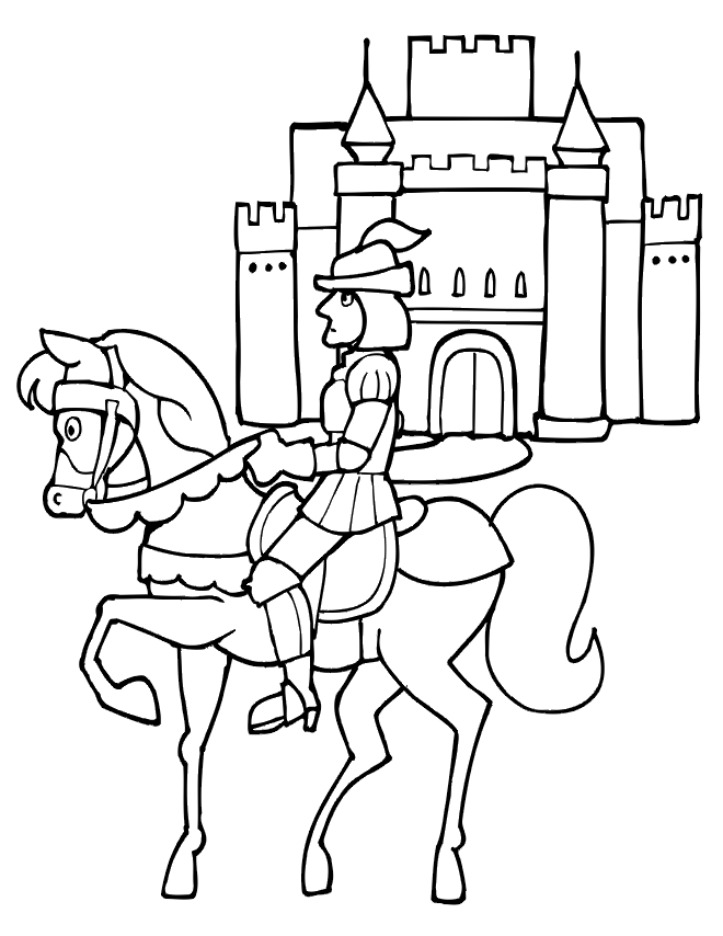 chevalier005.gif - Dessins chevalier à colorier