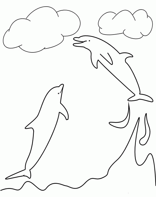 dauphin_09.gif - Dessins dauphin à colorier