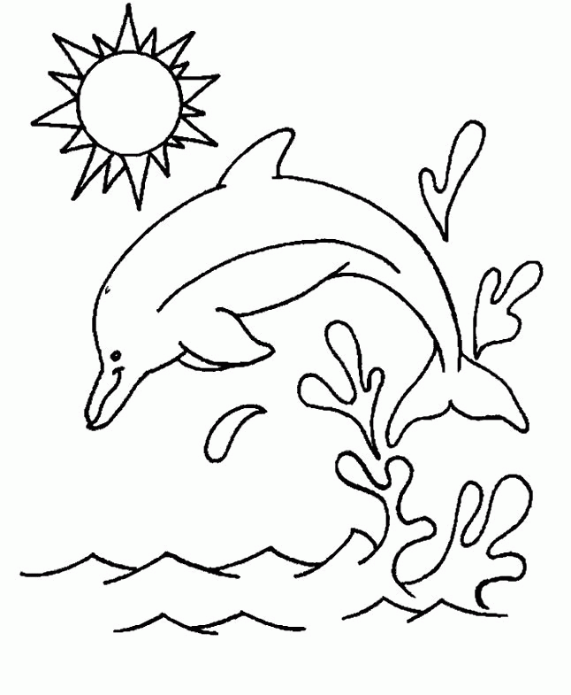 dauphin_16.gif - Dessins dauphin à colorier