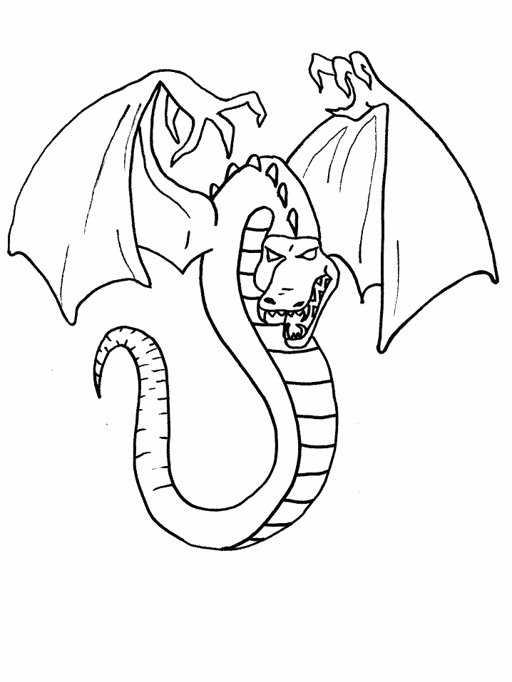 dragon014.gif - Dessins dragon à colorier