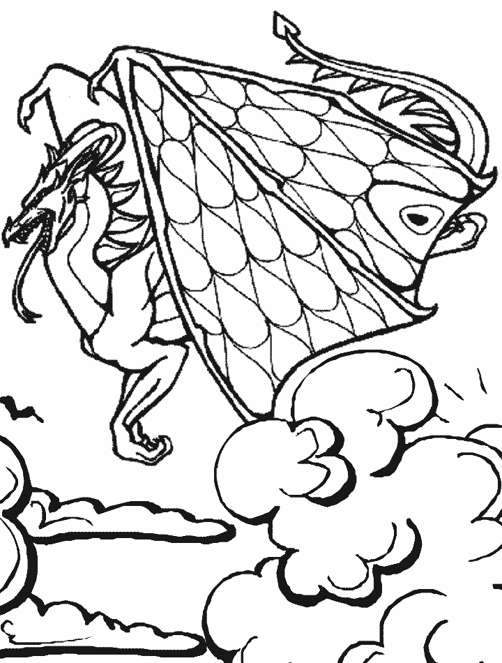 dragon021.gif - Dessins dragon à colorier