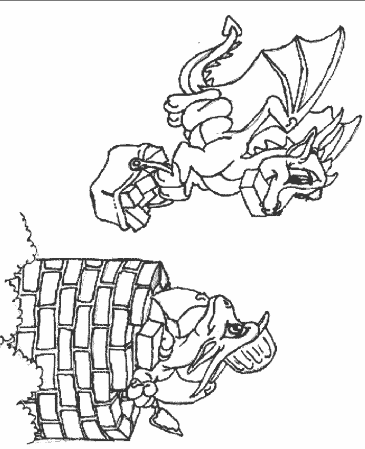 dragon025.gif - Dessins dragon à colorier