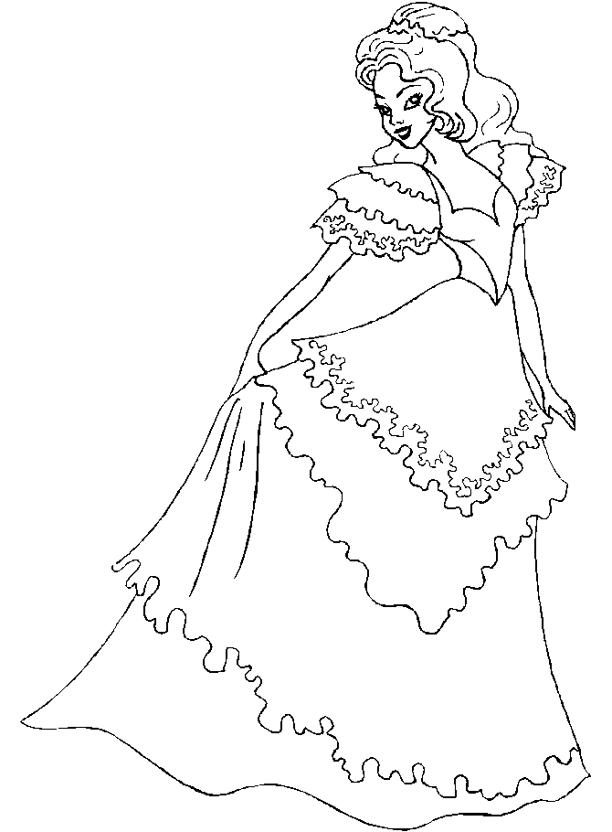 princesse015.gif - Dessins princesse à colorier
