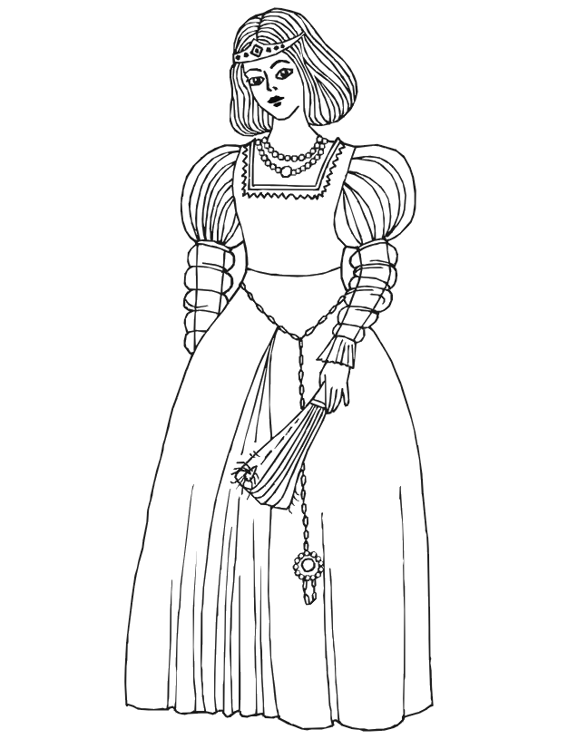 princesse025.gif - Dessins princesse à colorier