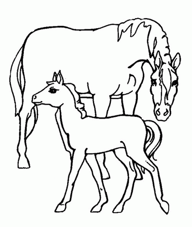 cheval020.gif - Dessins cheval à colorier