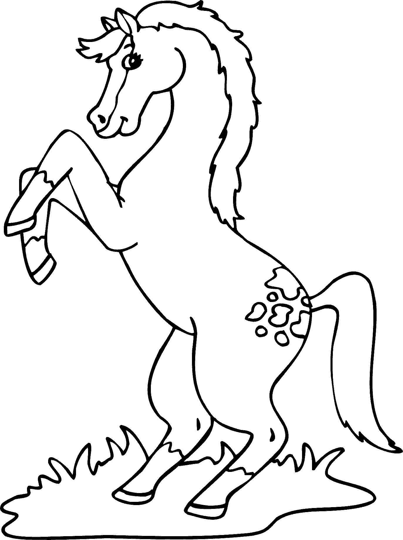 cheval021.gif - Dessins cheval à colorier
