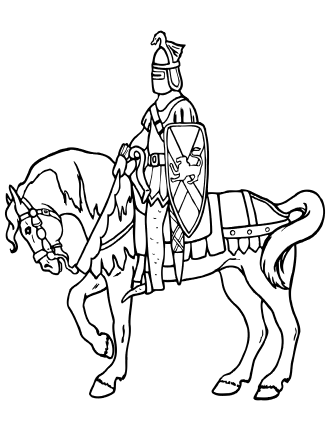 chevalier001.gif - Dessins chevalier à colorier