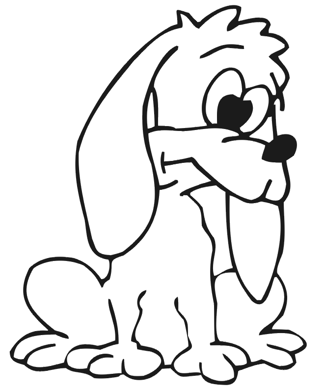 chien027.gif - Dessins chien à colorier