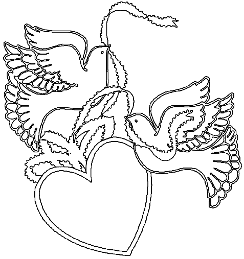 coeur014.gif - Dessins coeur à colorier
