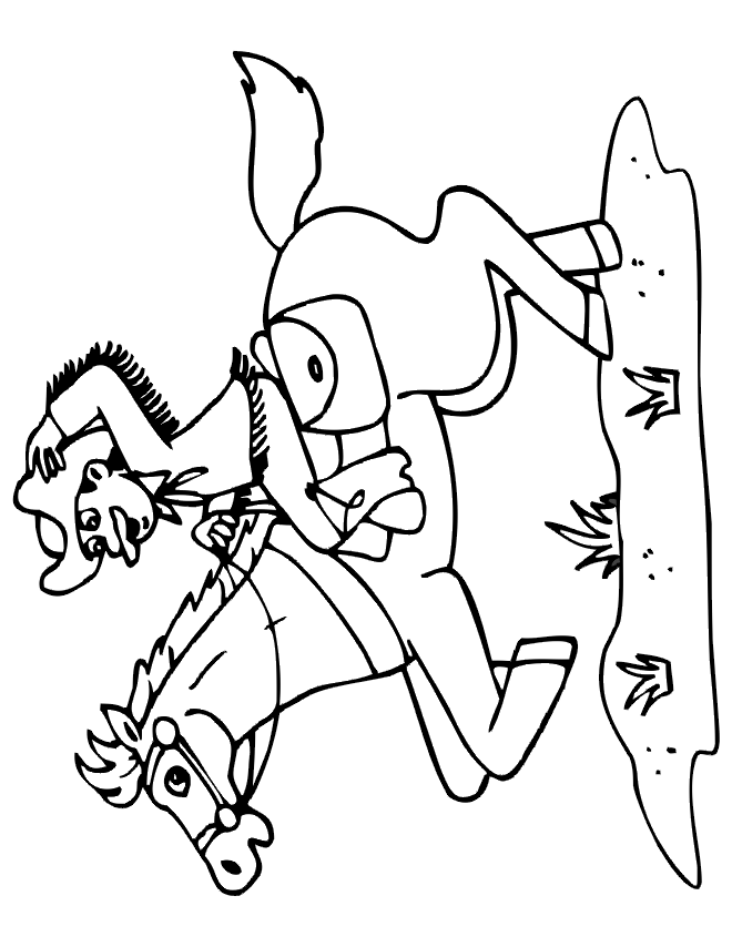 cowboy001.gif - Dessins cowboy à colorier