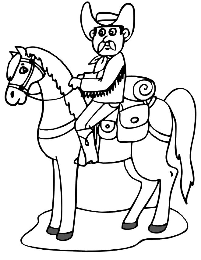 cowboy002.gif - Dessins cowboy à colorier