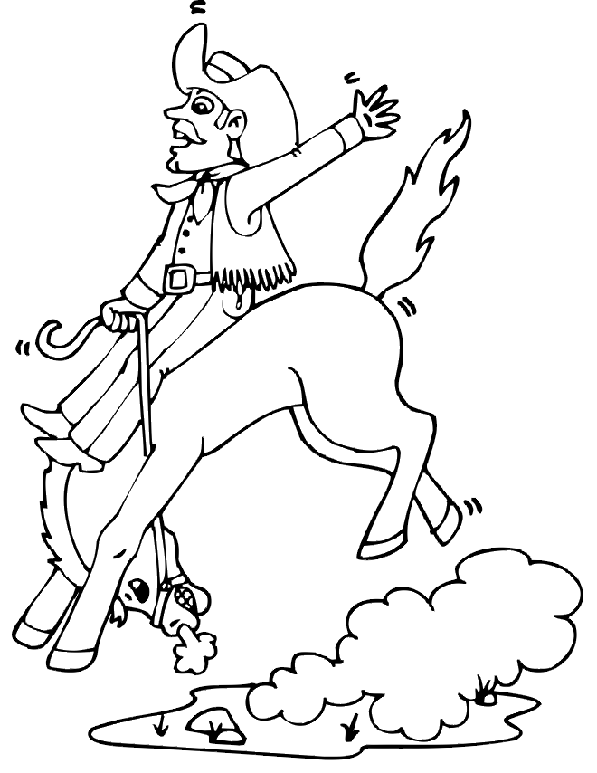 cowboy004.gif - Dessins cowboy à colorier