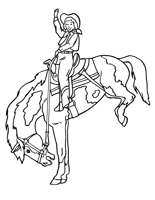 cowboy006.gif - Dessins cowboy à colorier