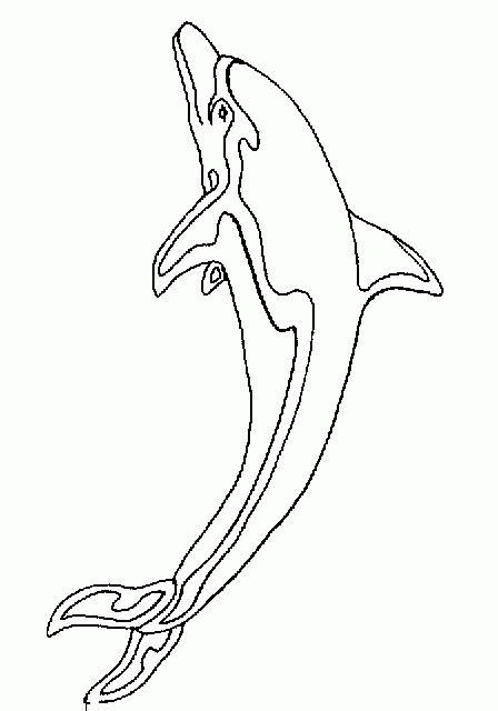 dauphin_07.gif - Dessins dauphin à colorier