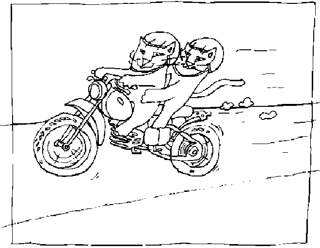 Coloriages à imprimer : moto