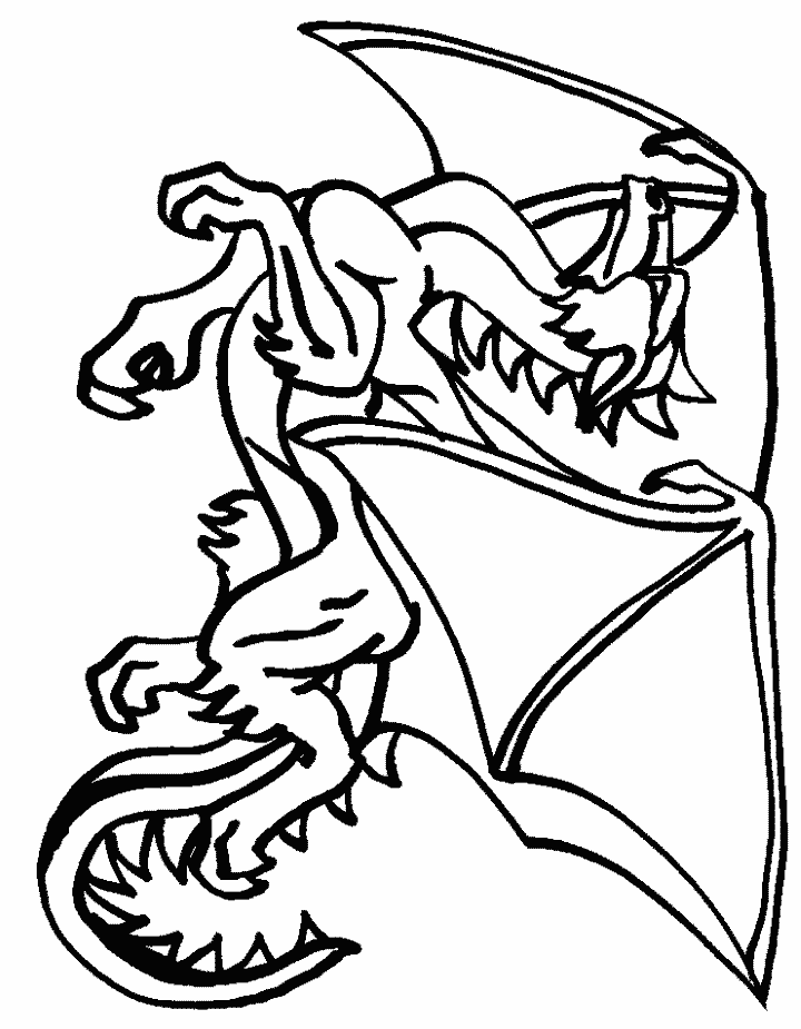 dragon001.gif - Dessins dragon à colorier