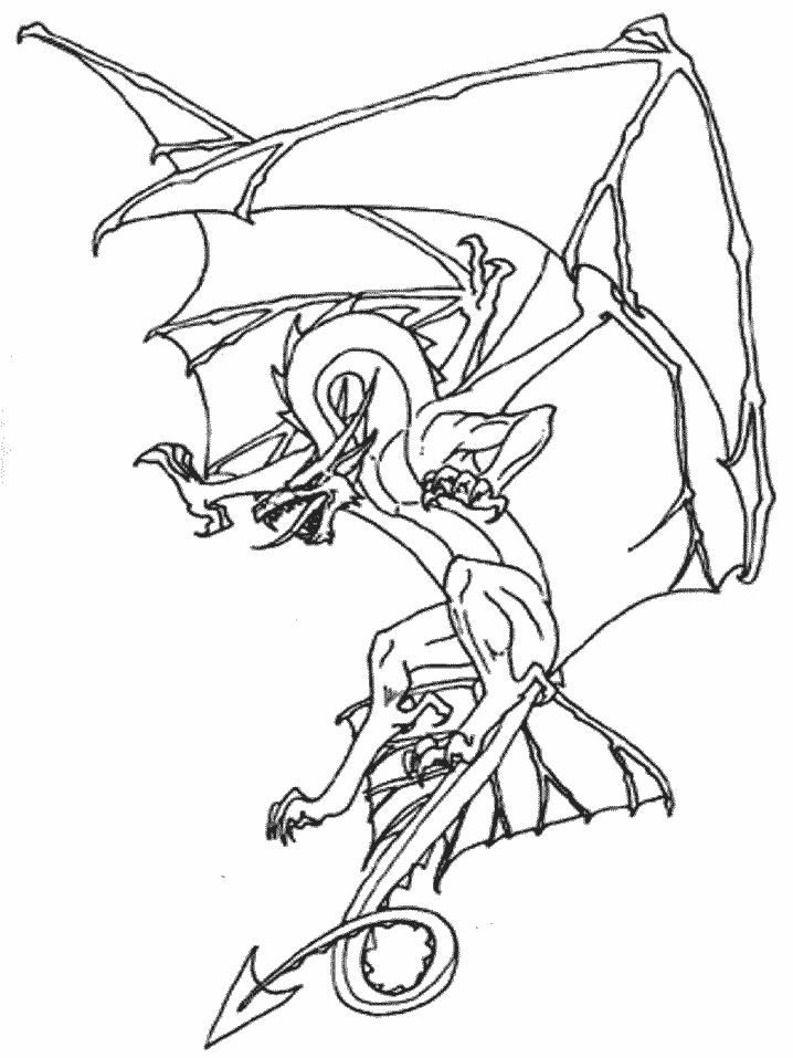 dragon007.gif - Dessins dragon à colorier