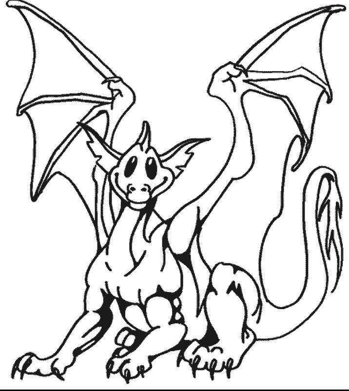 dragon013.gif - Dessins dragon à colorier