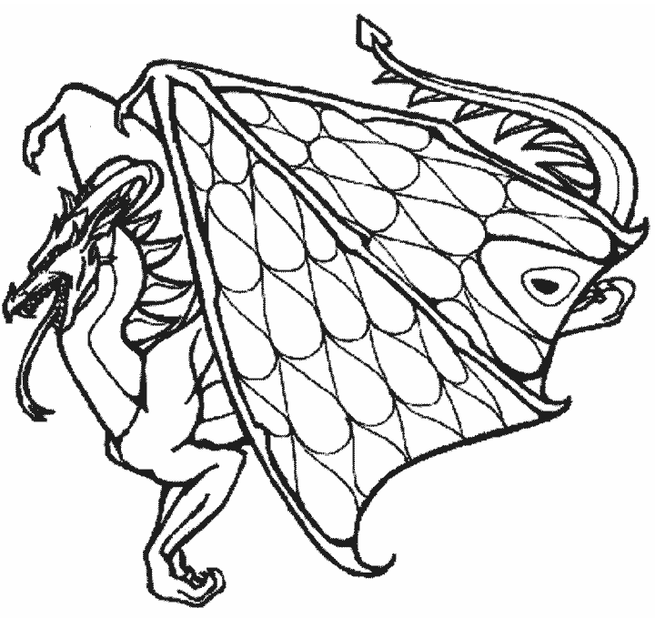 dragon018.gif - Dessins dragon à colorier