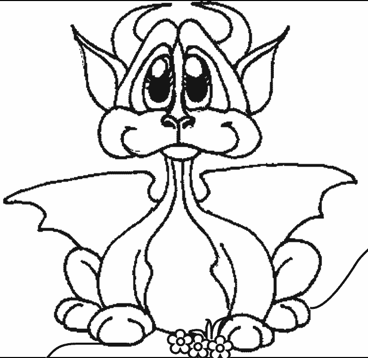 dragon023.gif - Dessins dragon à colorier