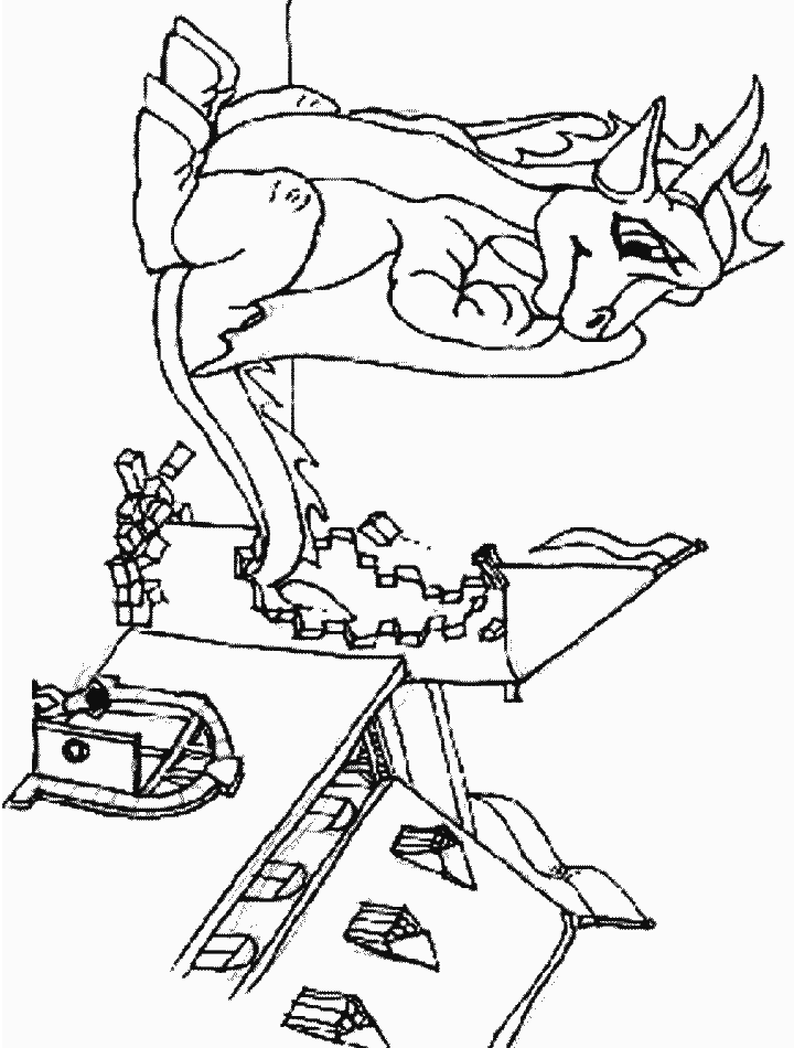 dragon026.gif - Dessins dragon à colorier