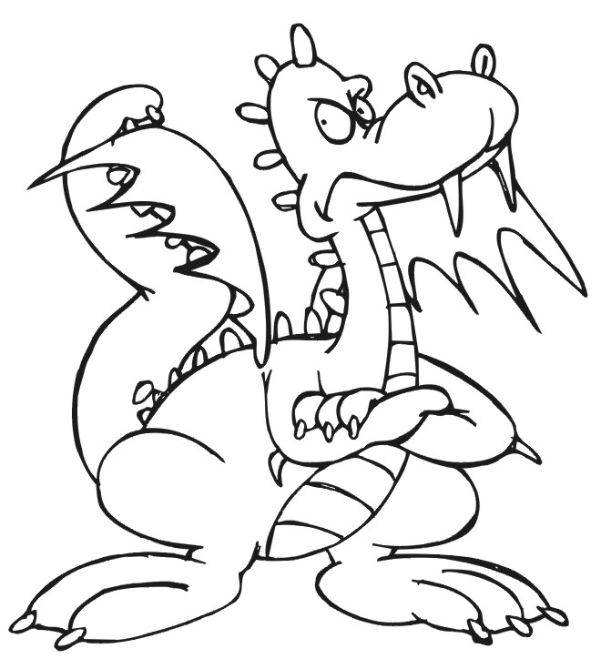 dragon027.gif - Dessins dragon à colorier