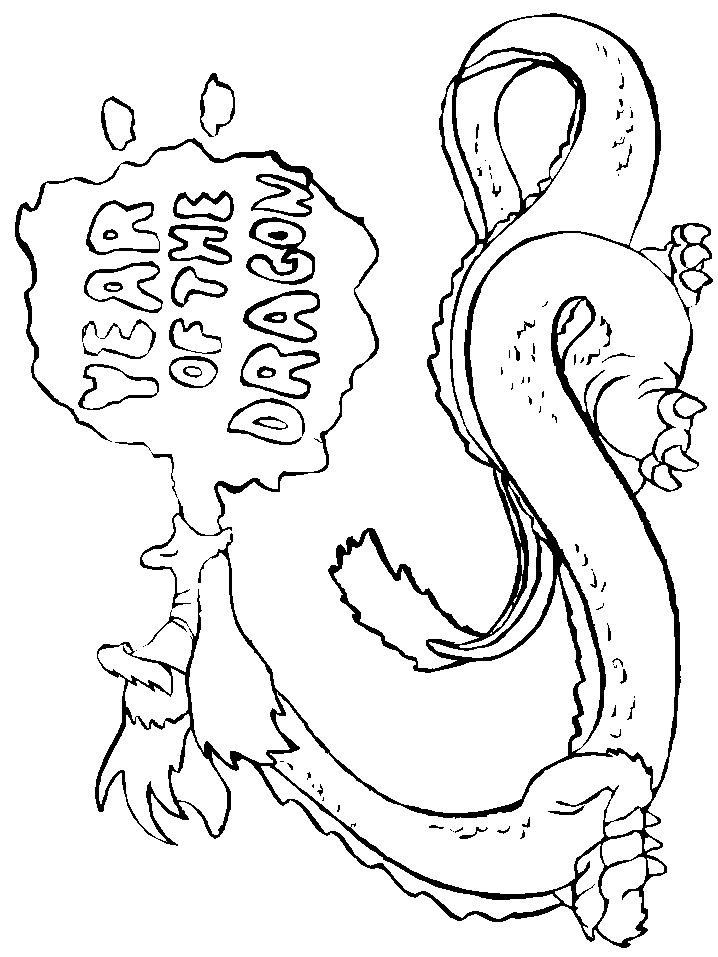 dragon030.gif - Dessins dragon à colorier