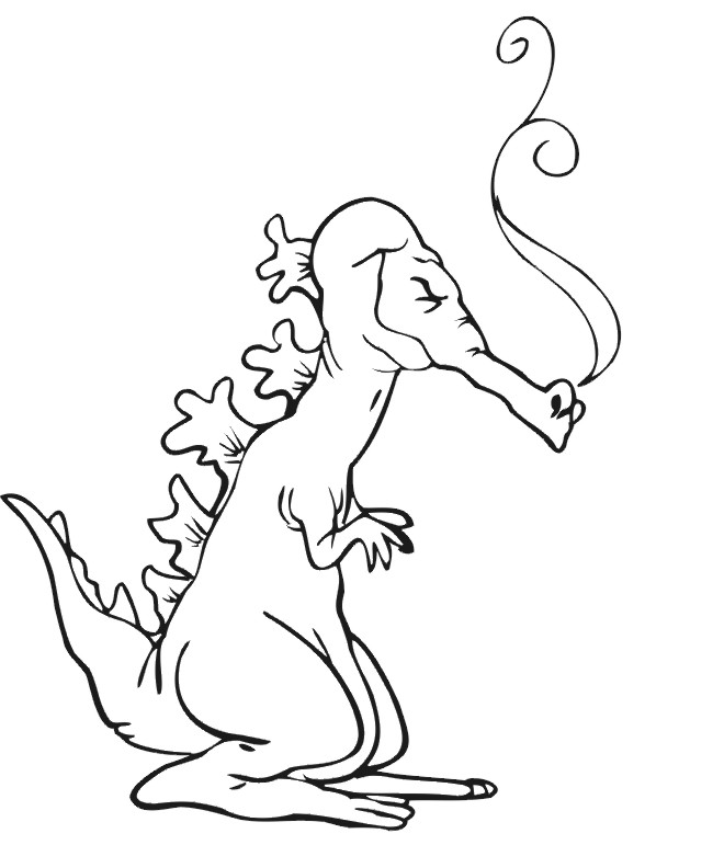 dragon032.gif - Dessins dragon à colorier