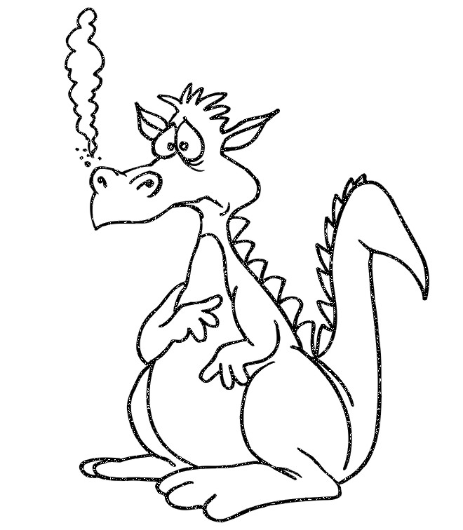 dragon033.gif - Dessins dragon à colorier