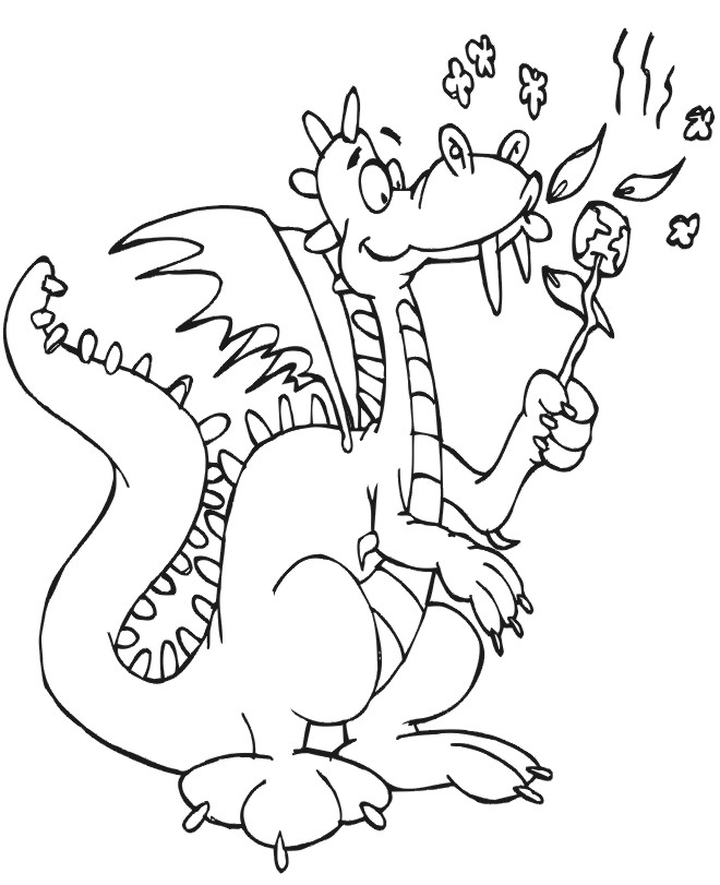 dragon040.gif - Dessins dragon à colorier