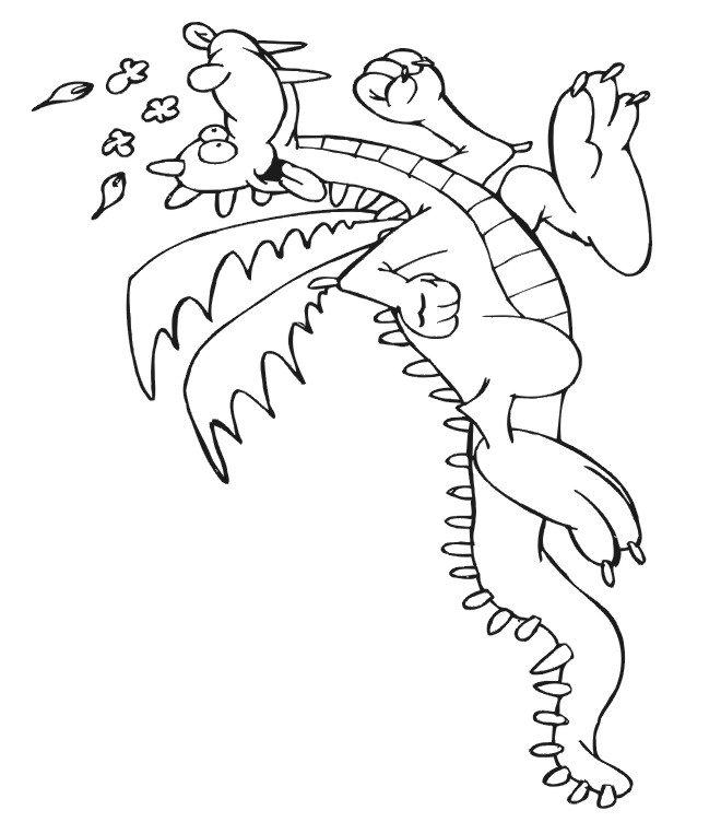 dragon056.gif - Dessins dragon à colorier