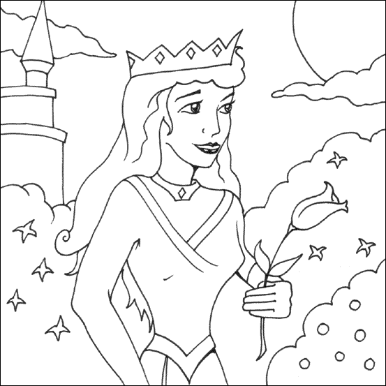 princesse009.gif - Dessins princesse à colorier