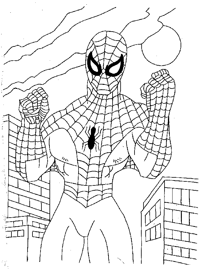 spiderman_09.gif - Dessins spiderman à colorier