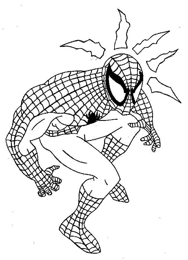 spiderman_11.gif - Dessins spiderman à colorier