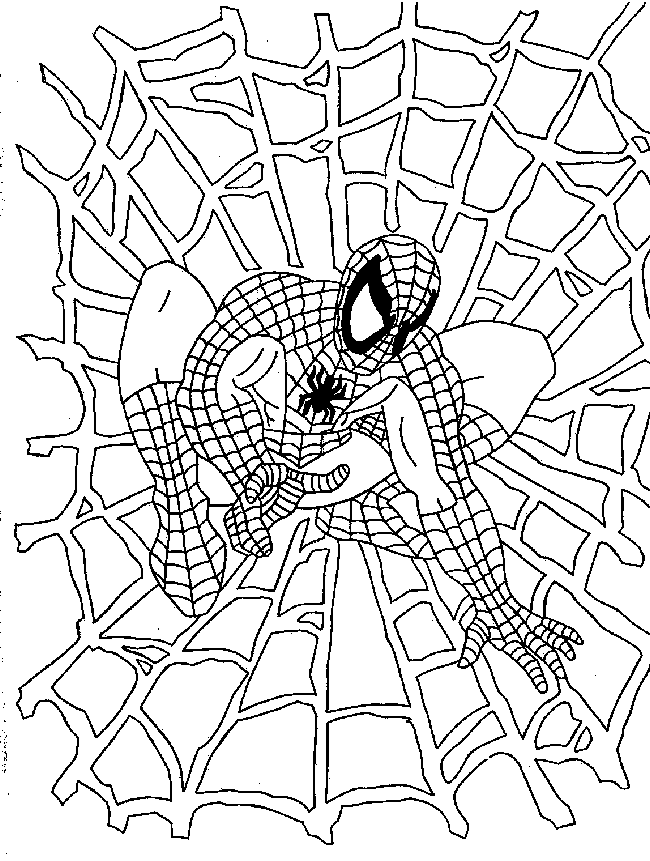 spiderman_14.gif - Dessins spiderman à colorier